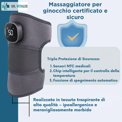 Dr. Vitalex ThermaFlex™ Pro – Massaggiatore per Ginocchio 3-in-1