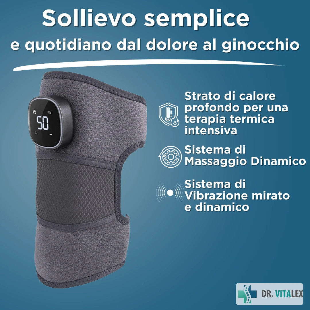 Dr. Vitalex ThermaFlex™ Pro – Massaggiatore per Ginocchio 3-in-1