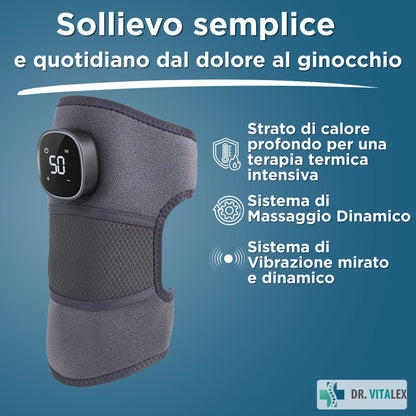 Dr. Vitalex ThermaFlex™ Pro – Massaggiatore per Ginocchio 3-in-1