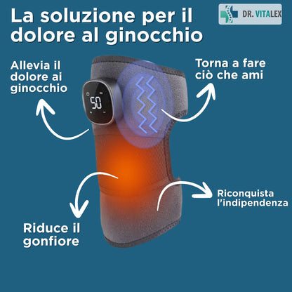Dr. Vitalex ThermaFlex™ Pro – Massaggiatore per Ginocchio 3-in-1